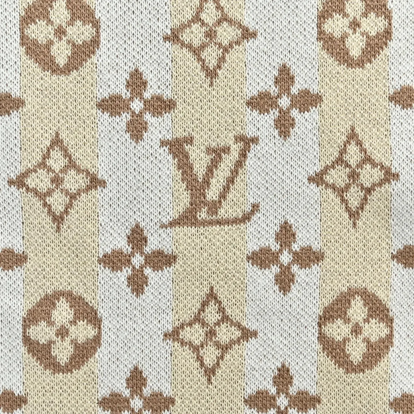 Louis Vuitton/Louis Vuitton 26ss allover old flower jacquard knitted short sleeves